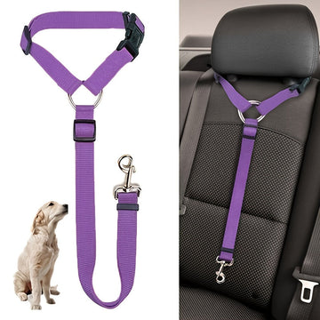 2-in-1 Pet Car Seat Belt: Safe, Adjustable, and Versatile（复制）