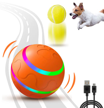 Interactive Dog Ball Toys,Durable Motion Activated Automatic Rolling Ball Toys for Puppy/Small/Medium Dogs,USB Rechargeable